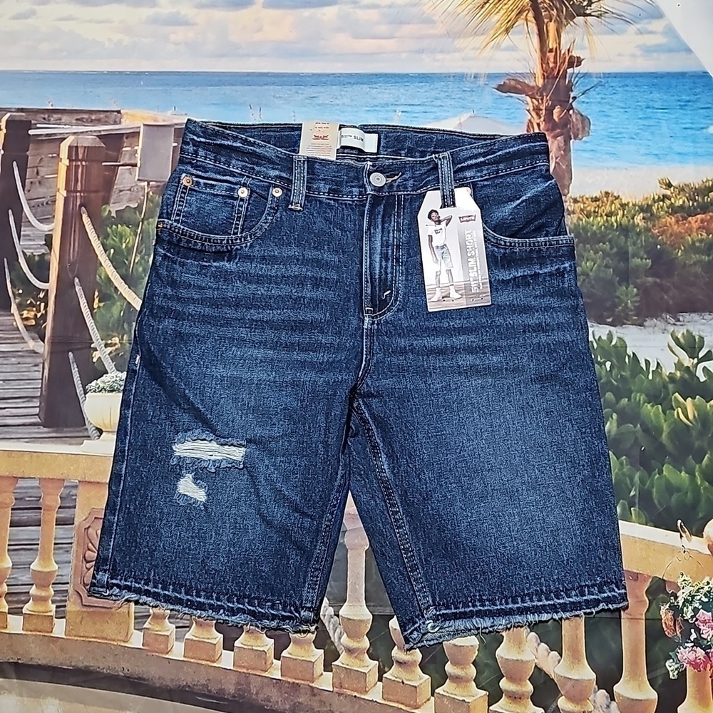 Levi's‎ 511 Slim Distressed Shorts Size 16 NWT